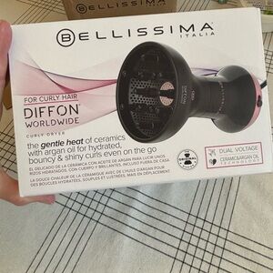 Bellissima Diffon Curly Hair Dryer - Black and Pink